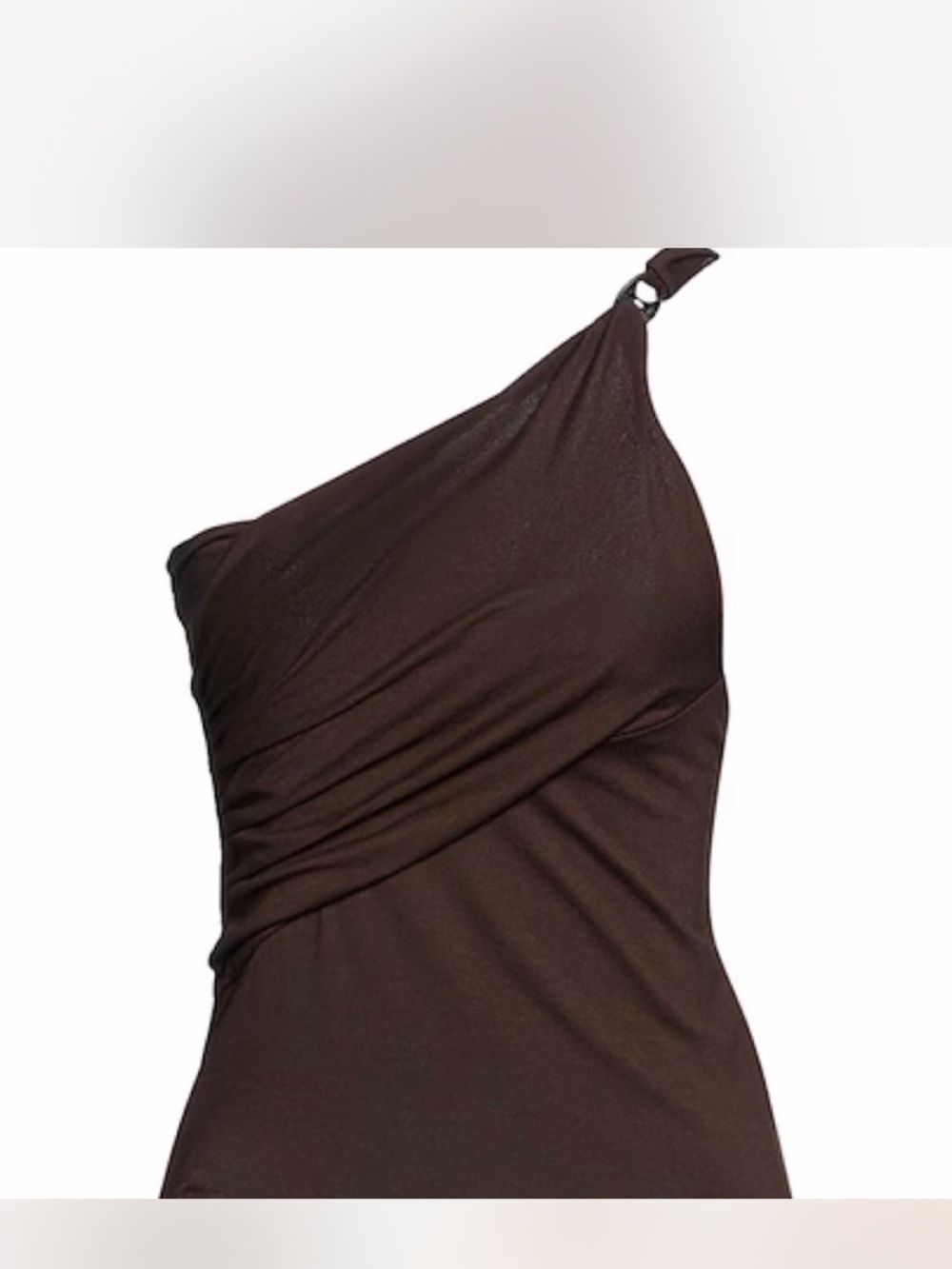 Gimaguas One-Shoulder Brown Women's Top
